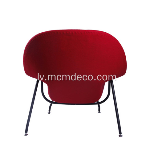 Klasiskais Eero Saarinen Womb Red Cahsmere atpūtas krēsls